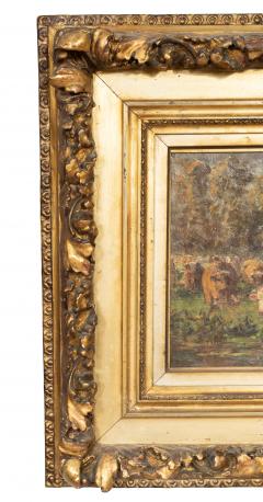 Raymond Desvarreux Oil On Canvas Painting Of Cows By Raymond Desvarreux - 4789232