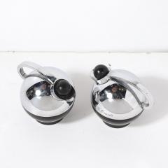 Raymond Loewy Art Deco Spherical Miracle Chrome Bakelite Thermos Bottles by Raymond Loewy - 4403509