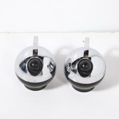 Raymond Loewy Art Deco Spherical Miracle Chrome Bakelite Thermos Bottles by Raymond Loewy - 4403512