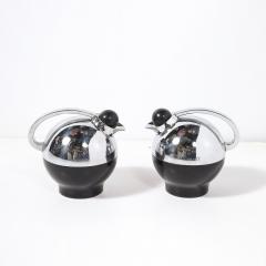 Raymond Loewy Art Deco Spherical Miracle Chrome Bakelite Thermos Bottles by Raymond Loewy - 4403514