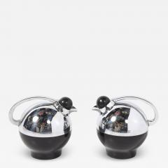 Raymond Loewy Art Deco Spherical Miracle Chrome Bakelite Thermos Bottles by Raymond Loewy - 4404046