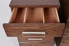 Raymond Loewy Pair of Raymond Loewy for Mengel 4 Drawer Nightstands with Lucite Handles - 1572091