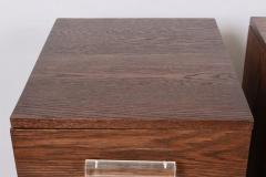 Raymond Loewy Pair of Raymond Loewy for Mengel 4 Drawer Nightstands with Lucite Handles - 1572124