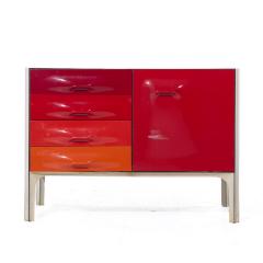 Raymond Loewy Raymond Loewy for Doubinsky Fr res DF 2000 MCM Red Fiberglass Cabinet Credenza - 3974209