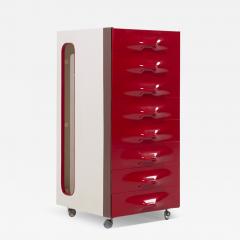 Raymond Loewy Raymond Loewy for Doubinsky Fr res DF 2000 MCM Red Fiberglass Valet Cabinet - 3976631