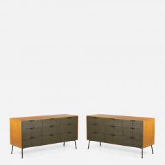 Raymond Loewy Raymond Loewy for Mengel Furniture Walnut and Iron Nine Drawer Dressers - 2797645