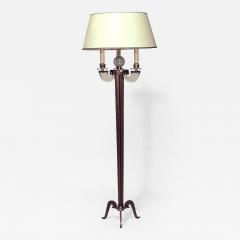 Raymond Lorence French 1940s Fluted Brass Column Floor Lamp - 470551