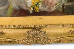 Raymond Lynde English Gilt Young Lady Portrait - 4634853