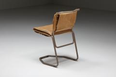 Raymond Rombouts Raymond Rombouts Leather Steel Dining Chairs 20th Century - 2340186