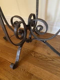 Raymond Subes French Art Deco Raymond Subes Style Wrought Iron and Marble Table - 4414486