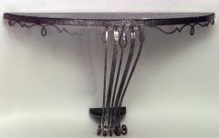 Raymond Subes French Art Deco Wrought Iron Bracket Console Table - 428860
