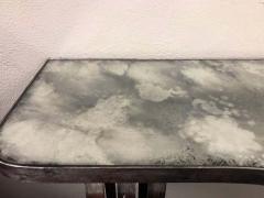 Raymond Subes Large French Mid Century Modern Silvered Iron Console Attr Raymond Subes 1930 - 1799878