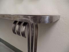 Raymond Subes Large French Mid Century Modern Silvered Iron Console Attr Raymond Subes 1930 - 1799888