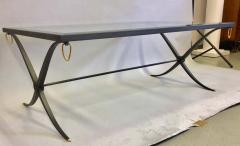 Raymond Subes Mid Century Partial Gilt Wrought Iron Coffee Table Attributed to Raymond Subes - 1799642