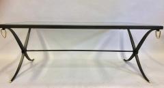 Raymond Subes Mid Century Partial Gilt Wrought Iron Coffee Table Attributed to Raymond Subes - 1799648