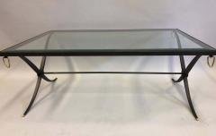 Raymond Subes Mid Century Partial Gilt Wrought Iron Coffee Table Attributed to Raymond Subes - 1799652
