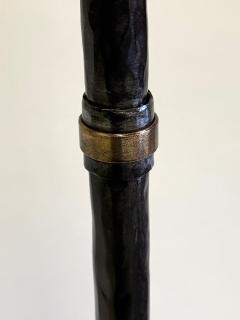 Raymond Subes Pair of Custom French Art Deco Wrought Iron Floor Lamps style of Raymond Subes - 4523457