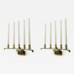 Raymond Subes Raymond Subes attributed spectacular big pair of gold bronze sconces - 863837