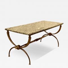 Raymond Subes Raymond Subes coffee table in bronze with marble top - 3132444