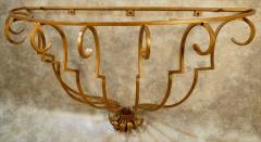 Raymond Subes Style of Raymond Subes Gilt Iron Console - 1542006