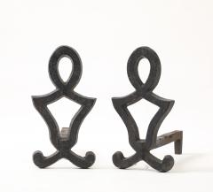 Raymond Subes attrib Andirons of Neoclassical Design France c 1930 s - 4509455