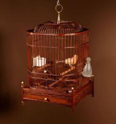 Real Antique Unusual Chinese Bamboo Birdcage Circa 1900 - 3264743