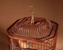 Real Antique Unusual Chinese Bamboo Birdcage Circa 1900 - 3264795