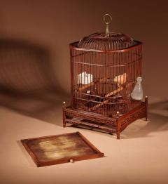 Real Antique Unusual Chinese Bamboo Birdcage Circa 1900 - 3264796