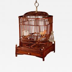 Real Antique Unusual Chinese Bamboo Birdcage Circa 1900 - 3272597