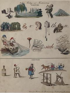 Rebus Picture puzzle Germany 19th Century - 1648075