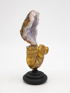 Reclaimed gilt fragment with pale amethyst - 2191546