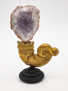 Reclaimed gilt fragment with pale amethyst - 2191547