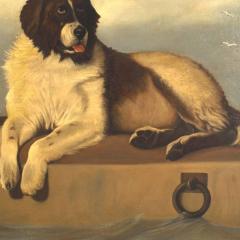 Reclining Dog Oil Painting - 4517234