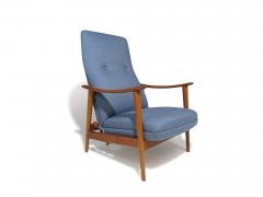 Reclining High back Lounge Chair and Ottoman by Arnt Lande for Stokke Norway - 4167183