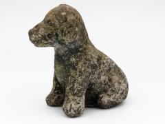 Reconsitituted Stone Puppy or Dog Garden Ornament England Mid 20th C  - 4810722