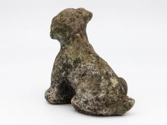 Reconsitituted Stone Puppy or Dog Garden Ornament England Mid 20th C  - 4810724
