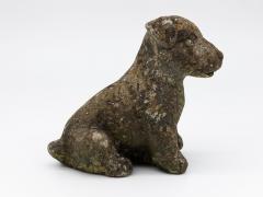 Reconsitituted Stone Puppy or Dog Garden Ornament England Mid 20th C  - 4810726