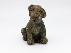 Reconsitituted Stone Puppy or Dog Garden Ornament England Mid 20th C  - 4810727