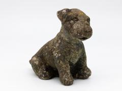 Reconsitituted Stone Puppy or Dog Garden Ornament England Mid 20th C  - 4812188