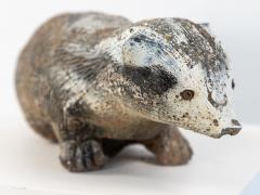 Reconstituted Stone Badger Garden Ornament England 1960s - 4202170