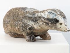 Reconstituted Stone Badger Garden Ornament England 1960s - 4202171
