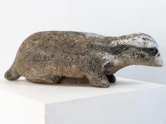 Reconstituted Stone Badger Garden Ornament England 1960s - 4202172