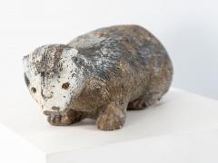 Reconstituted Stone Badger Garden Ornament England 1960s - 4202175