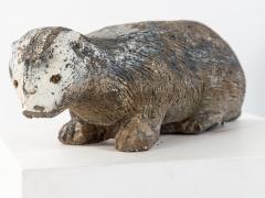 Reconstituted Stone Badger Garden Ornament England 1960s - 4202176
