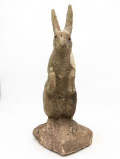 Reconstituted Stone Bunny Rabbit or Hare Garden Ornament France 20th C  - 4040029