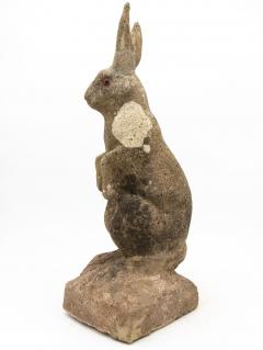 Reconstituted Stone Bunny Rabbit or Hare Garden Ornament France 20th C  - 4040031