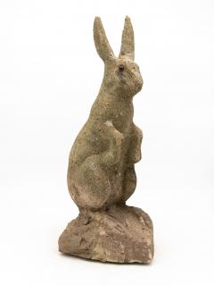 Reconstituted Stone Bunny Rabbit or Hare Garden Ornament France 20th C  - 4040034