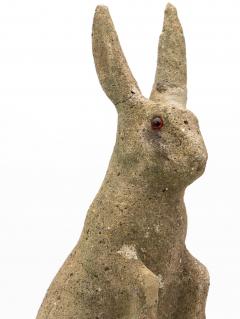 Reconstituted Stone Bunny Rabbit or Hare Garden Ornament France 20th C  - 4040035