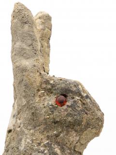 Reconstituted Stone Bunny Rabbit or Hare Garden Ornament France 20th C  - 4061981