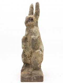 Reconstituted Stone Bunny Rabbit or Hare Garden Ornament France 20th C  - 4061982